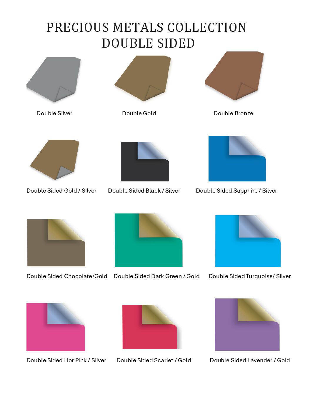 Tissue 20x30 2-sided Precious Metal Collection